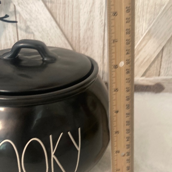 Rae Dunn Halloween Black Spooky Ceramic Jar - Picture 5 of 6